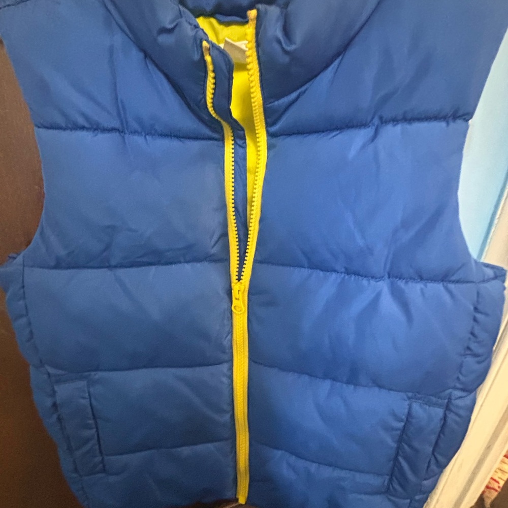 Crazy 8 Blue Vest with Yellow Lining